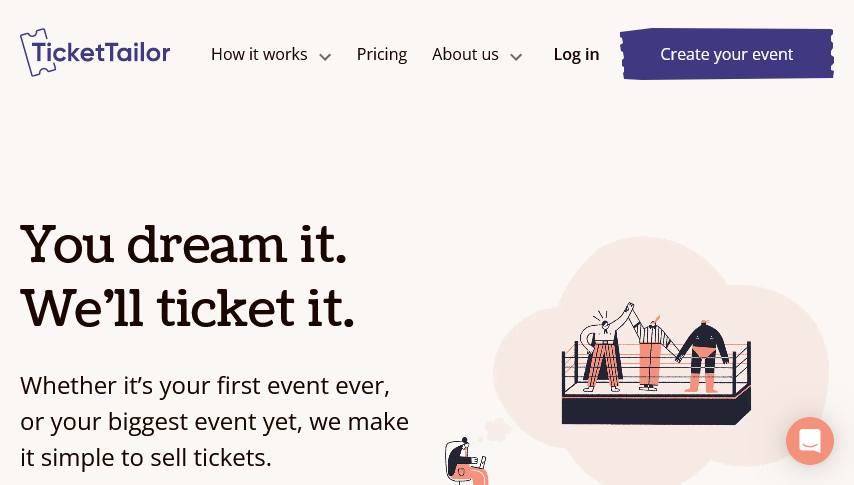 Ticket Tailor homepage